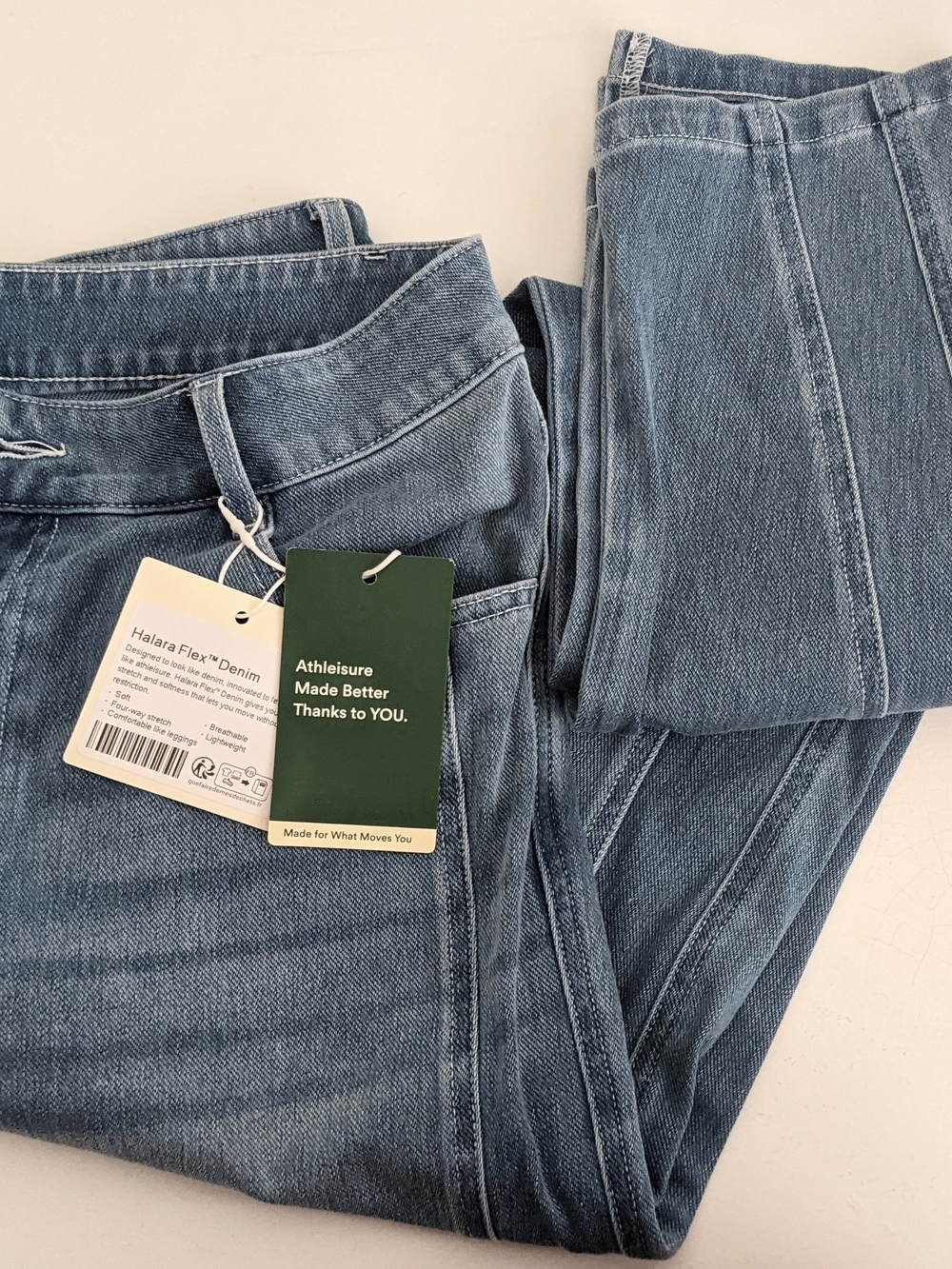 HALARA Mid Low-Rise Jeans — Medium Wash Blue